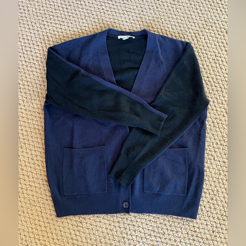 Autumn Cashmere Colorblock Cashmere Cardigan Sz S